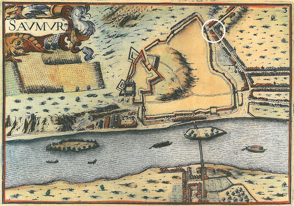 plan de Saumur en 1700